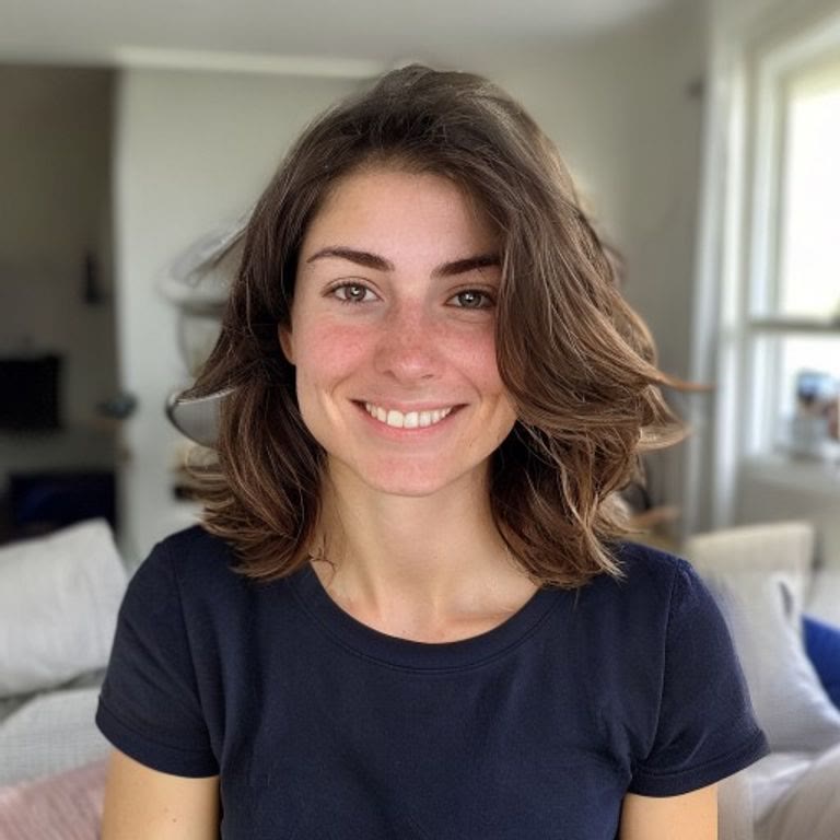Portrait illustratif de Camille, souriante